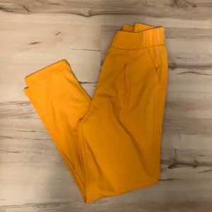 Revamped women’s yellow jogger style pant size S